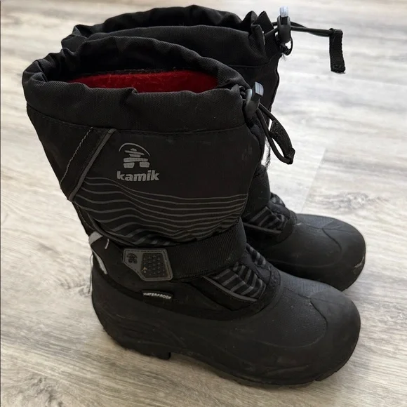 Kamik Black Kids Snow Boots - Picture 4 of 4